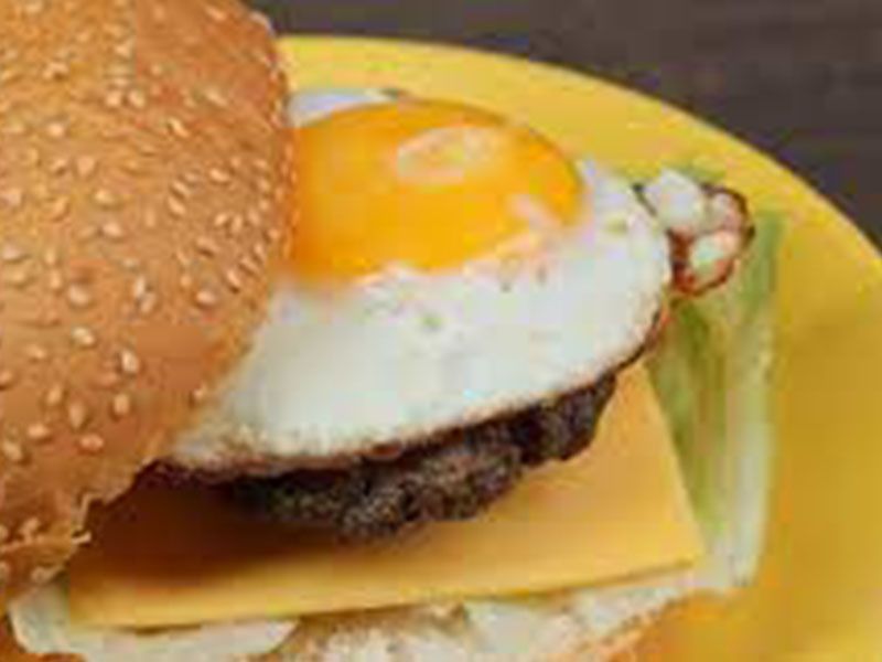 Burger With Eggs Sandwich
