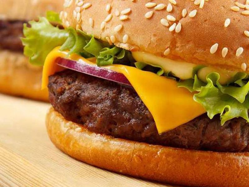 Beef Burger With Eggs Sandwich