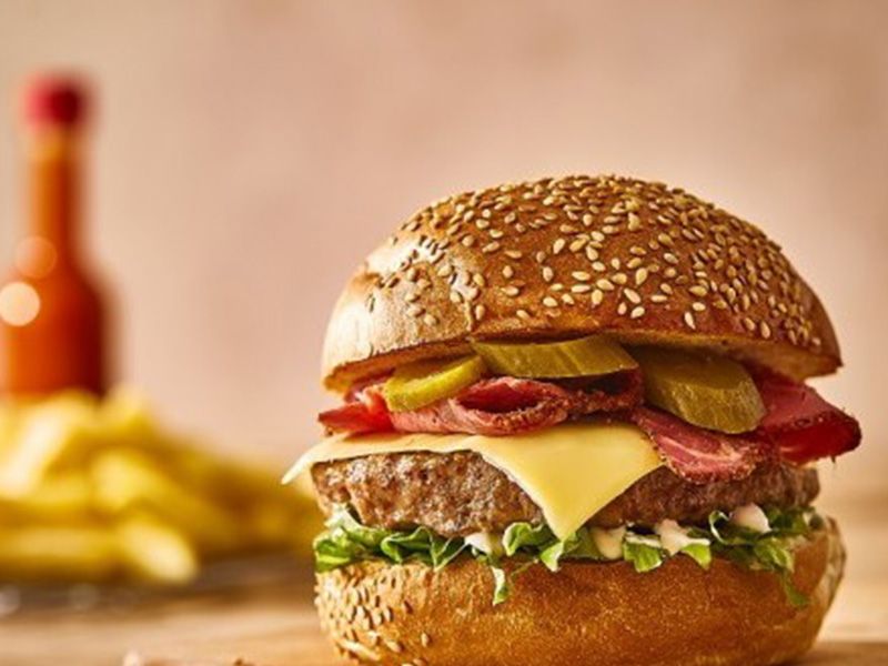 Bacon burger sandwich