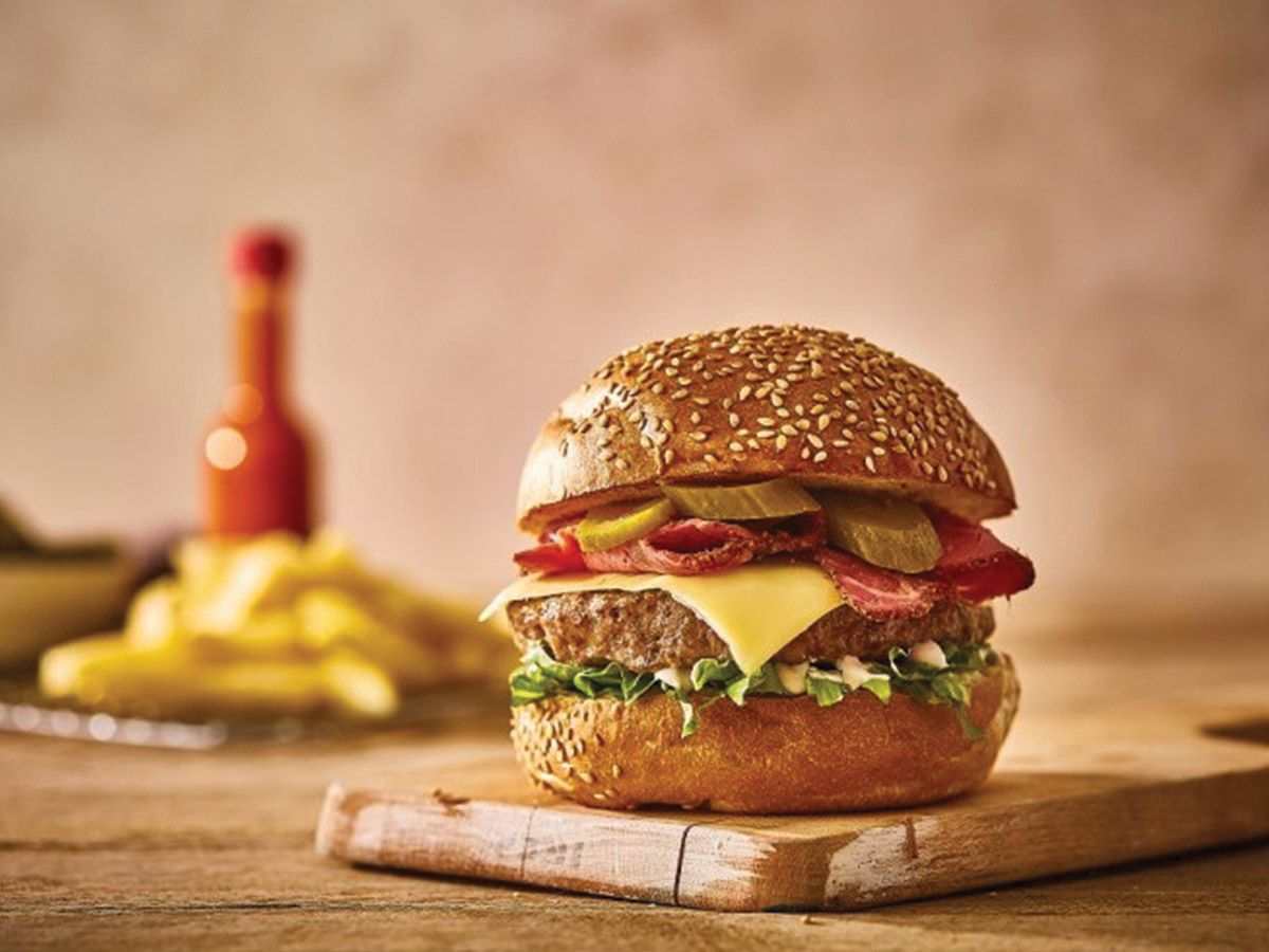 Beef bacon burger