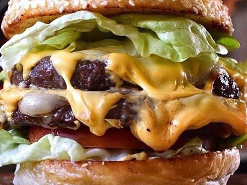 Triple Beef Burger Sandwich