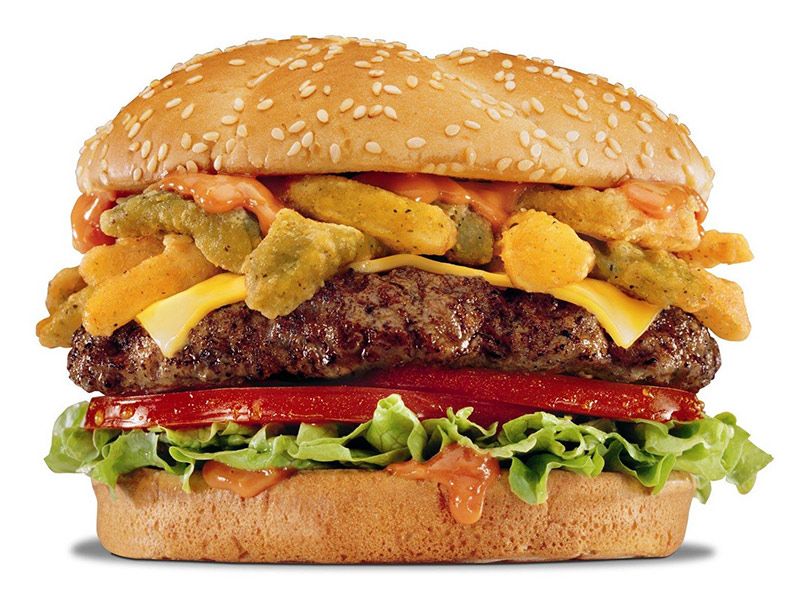 Beef Burger With Cheese Sandwich