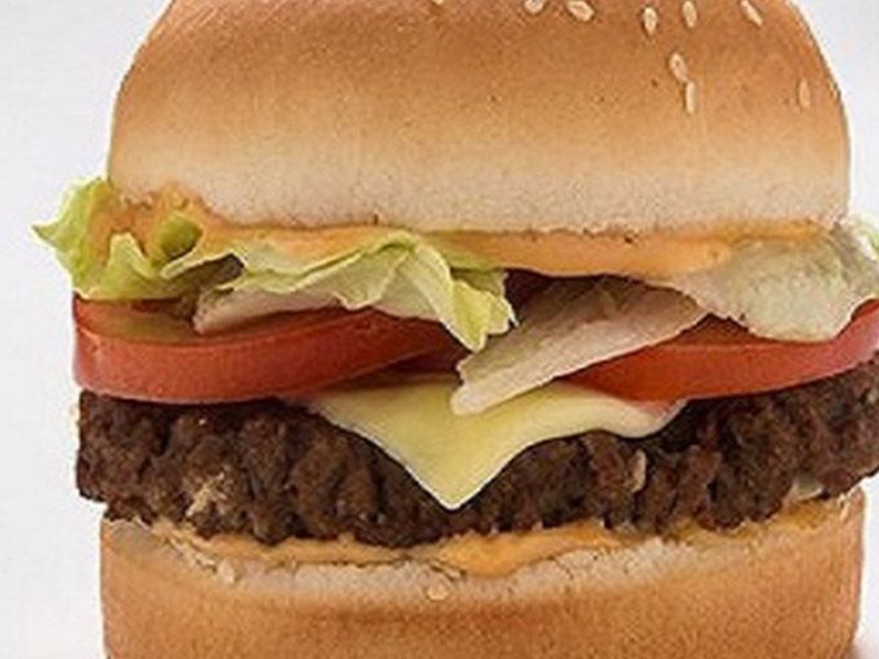 Beef Burger With Cheese Sandwich
