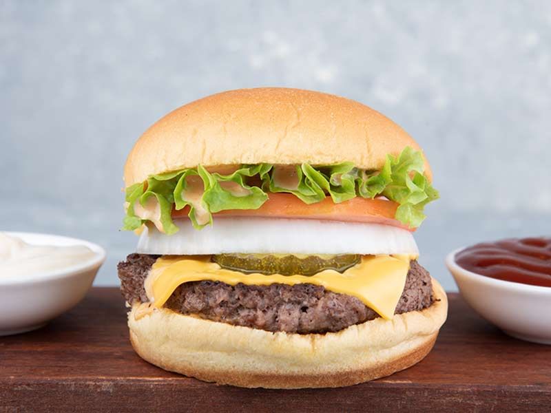 Beef With Cheese Burger Sandwich