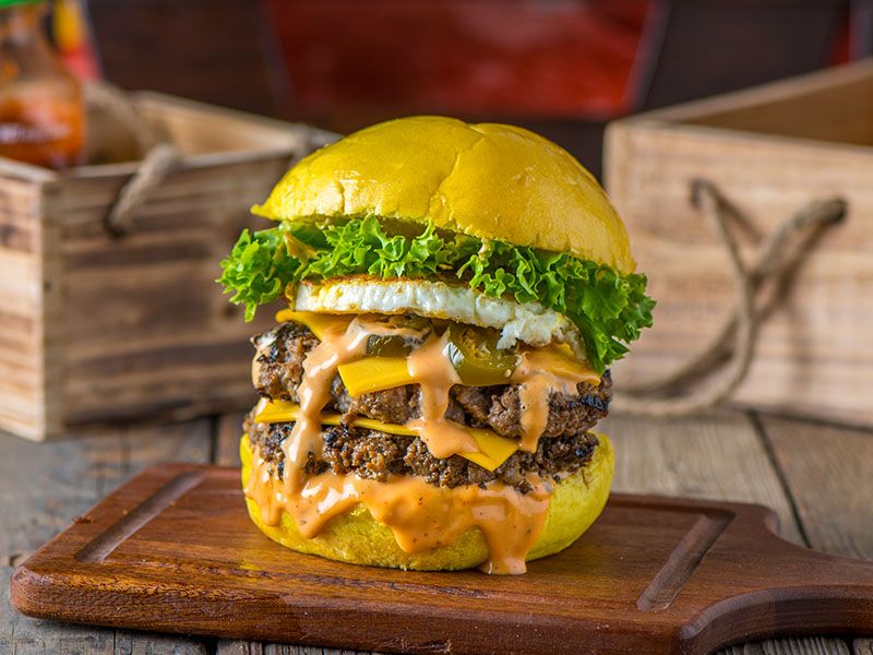 Juicy Lucy Burger Sandwich