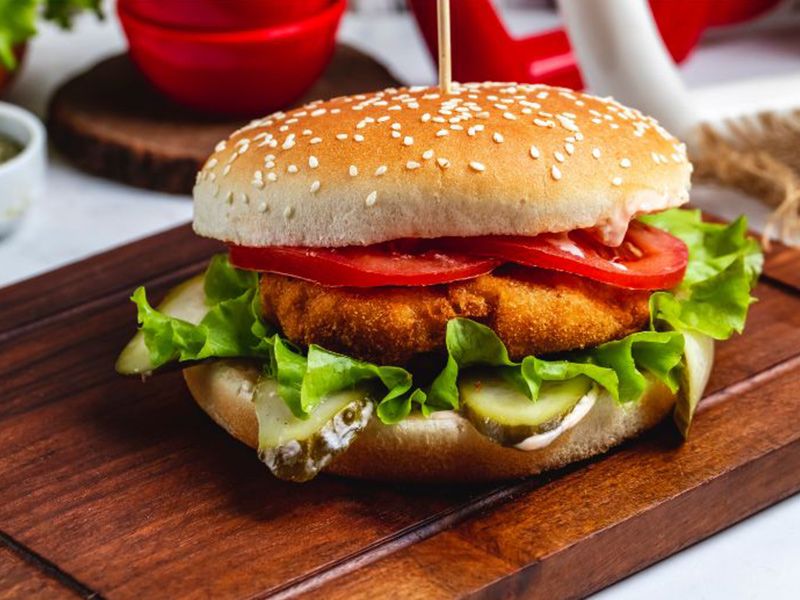 Chicken Burger With Cheese