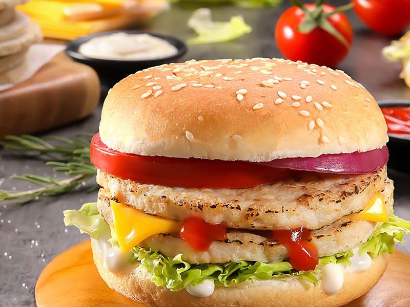Plain Meat Burger Sandwich
