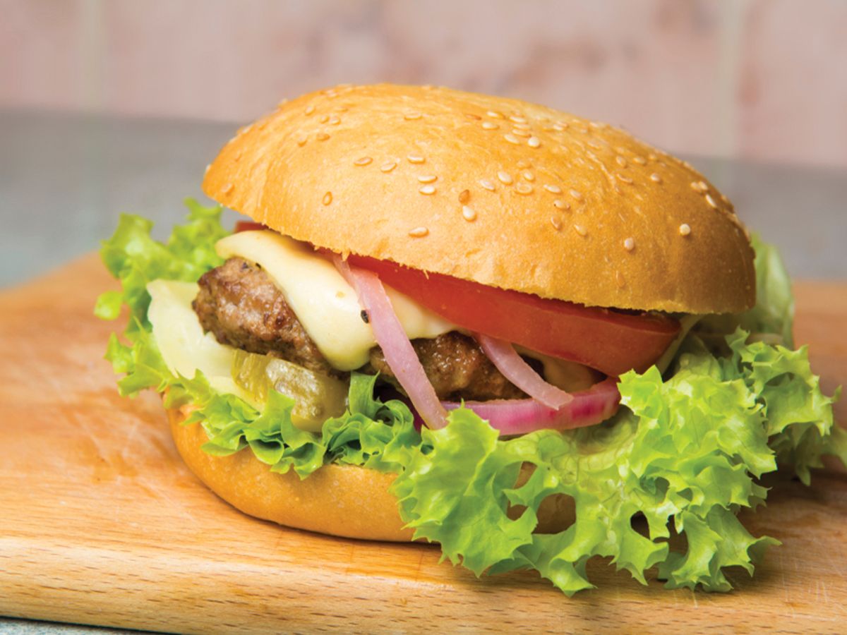 Plain beef burger