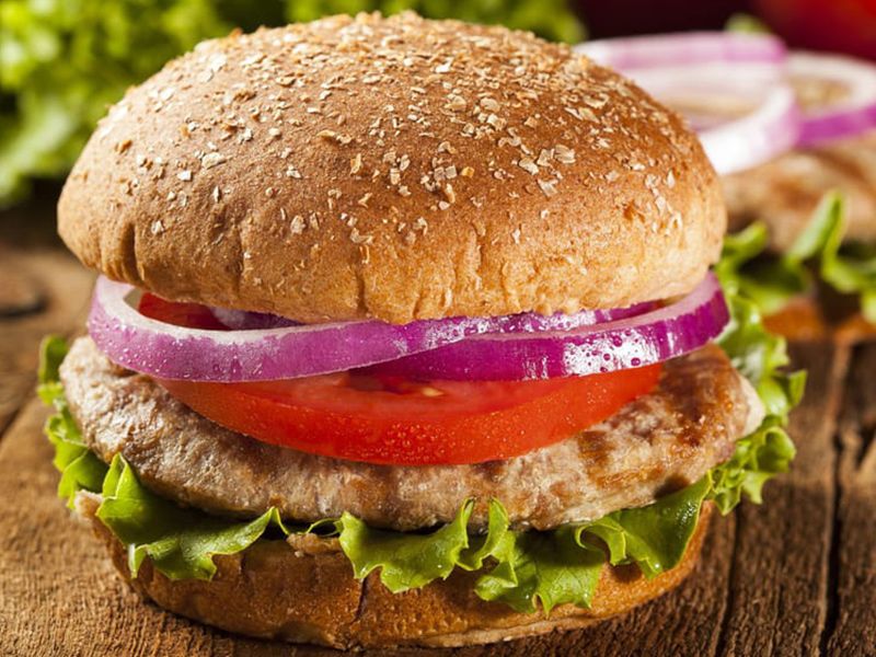Plain Beef Burger Sandwich