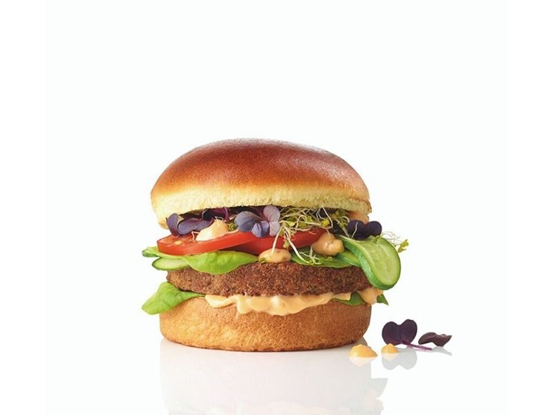 Beef Burger With Egg And Cheese Sandwich