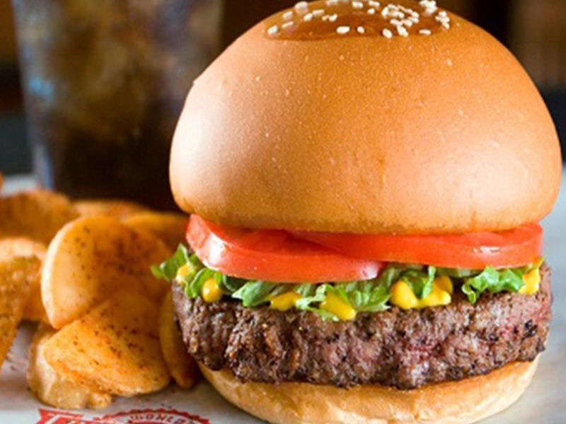 Beef Burger With Salami Sandwich