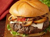 Charcoal Grilled Burger With Mushroom Sandwich