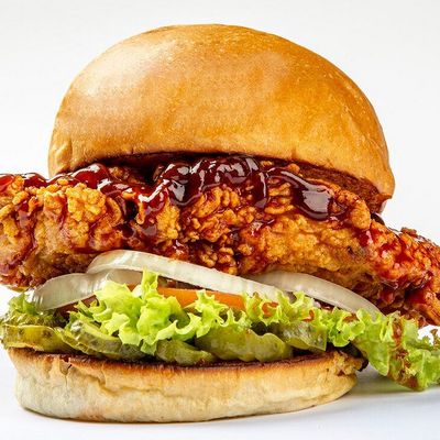 Chicken Burger With Bbq Sauce