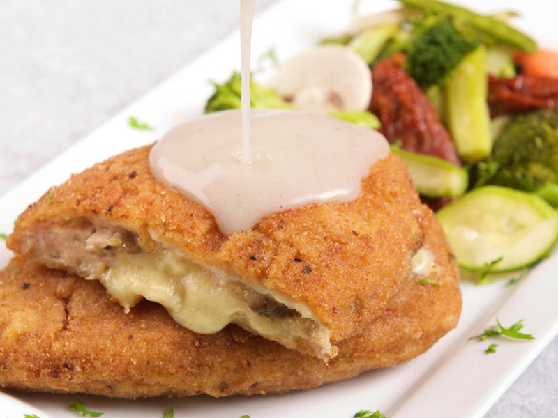 Cordon Bleu Chicken Burger Sandwich