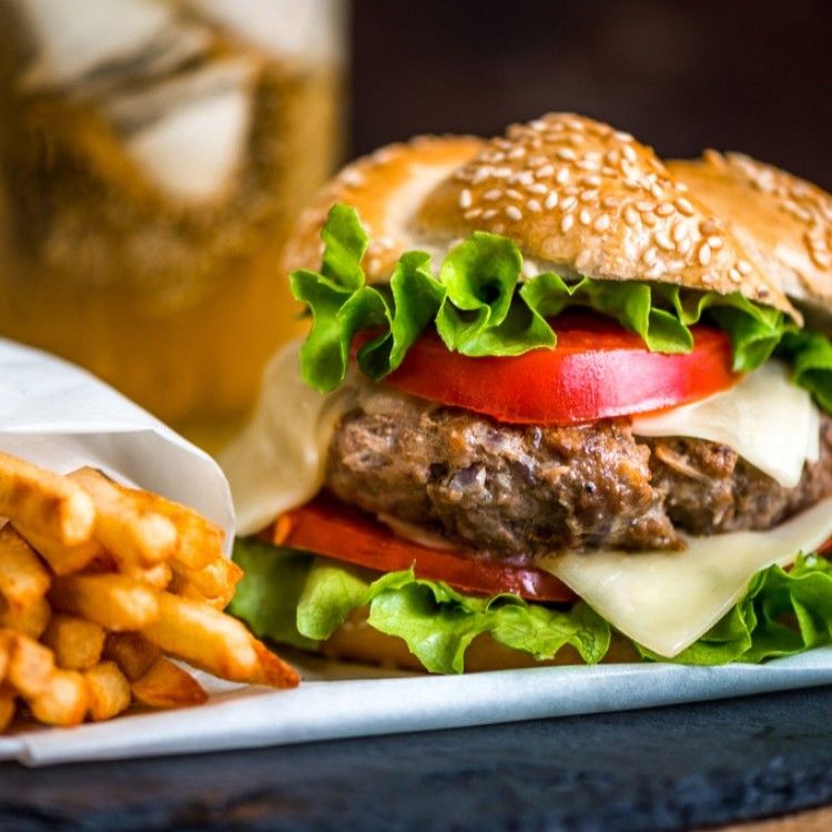 Plain Beef Burger Sandwich