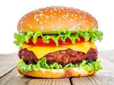 Beef Burger With Cheese Sandwich