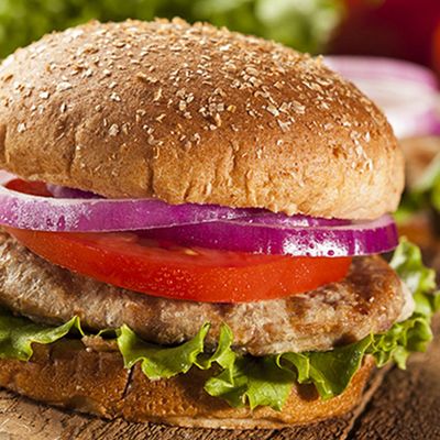 Meat Burger With Fries
