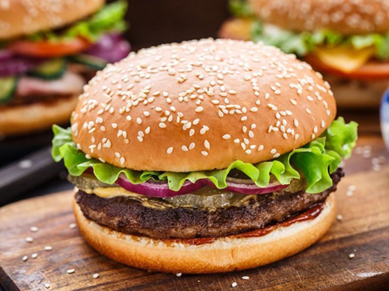 beef burger with mozzarella cheese sandwich