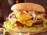 Beef Burger With Cheese Sandwich