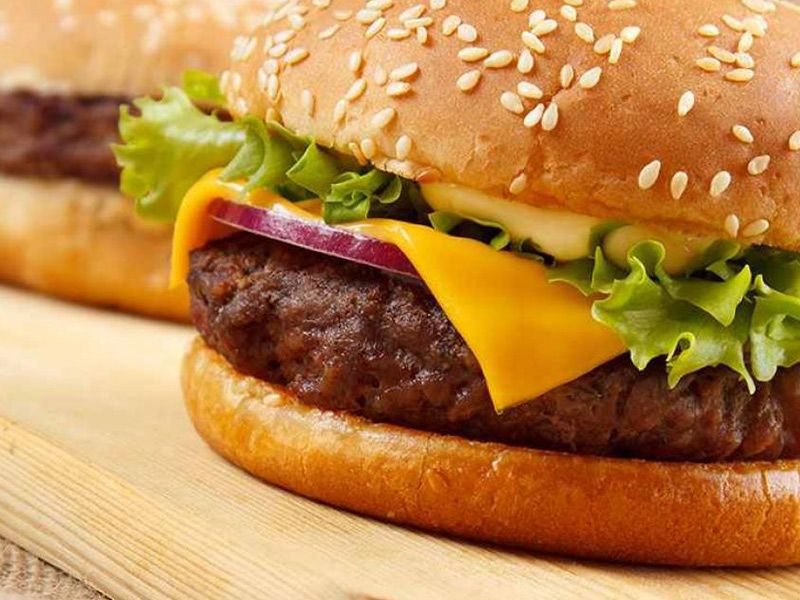 2 Beef Burger With Cheese Sandwich
