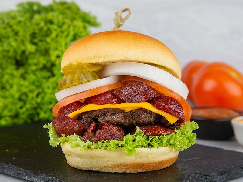 Mix Beef Burger Sandwich