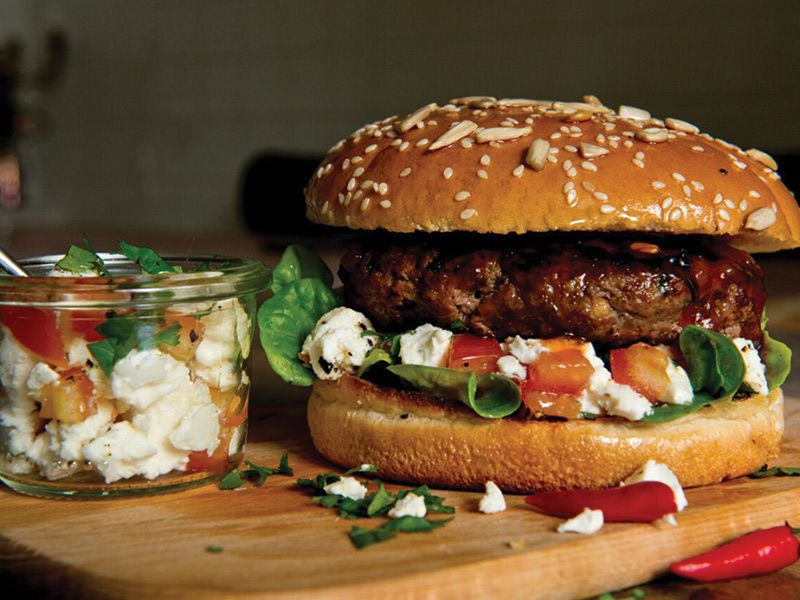 Mushroom Beef Burger Sandwich