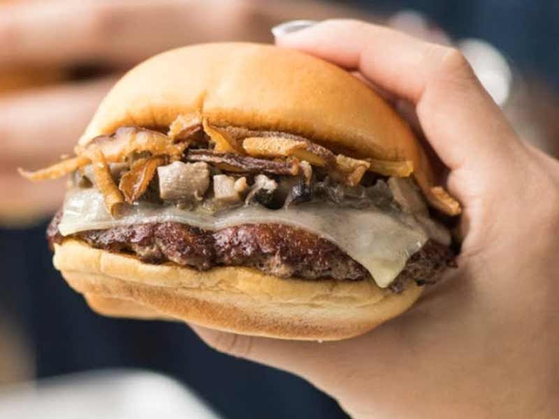 Burger With Mushroom Sandwich
