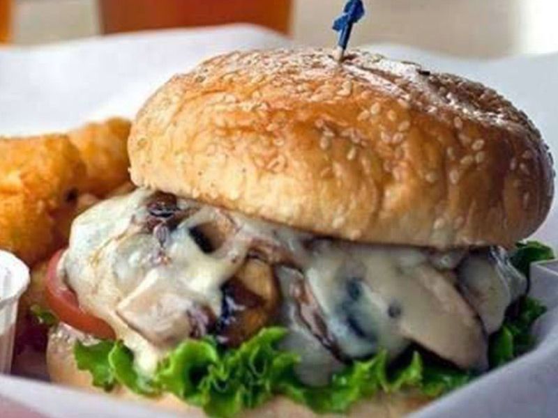 BBQ Mushroom Burger Sandwich