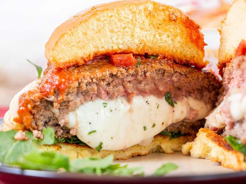 Burger With Mozzarella Cheese Sandwich