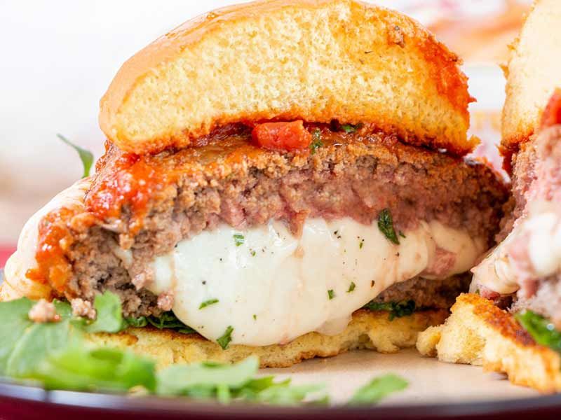 Burger With Mix Cheese Sandwich