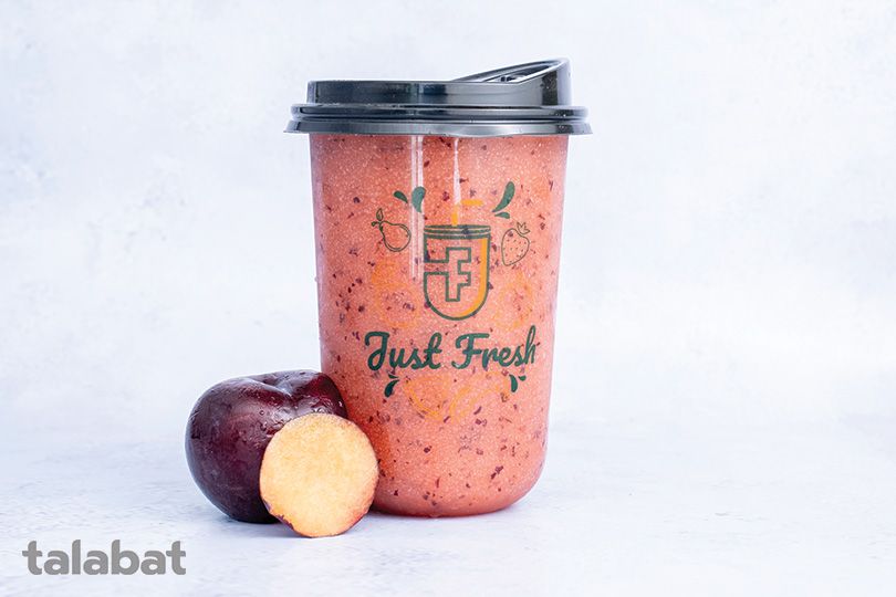 Fresh mashed plum juice