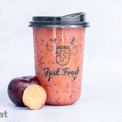 Fresh mashed plum juice