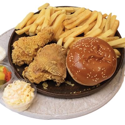 2 pieces of broasted chicken Thigh and Drumstick
