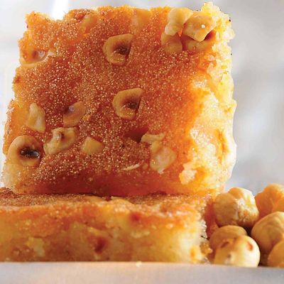 Egyptian Basbousa with Hazelnuts