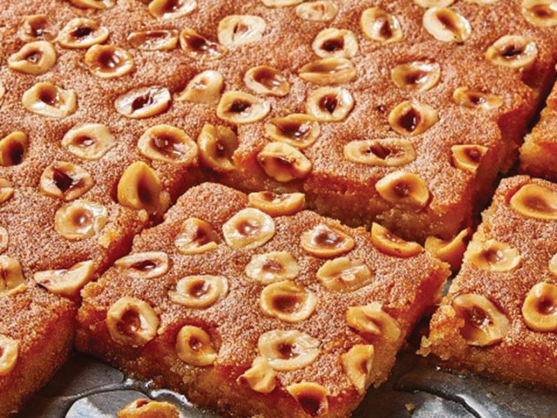 Egyptian Basbousa With Hazelnut