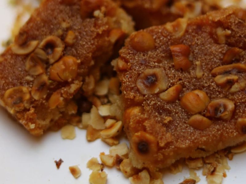 Basbousa With Hazelnuts