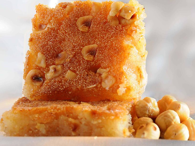 Basbousa With Hazelnut