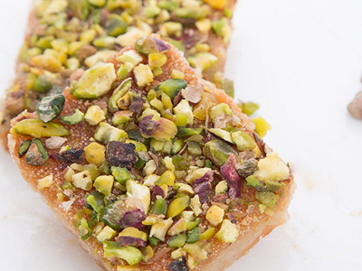 Pistachio Basbousa