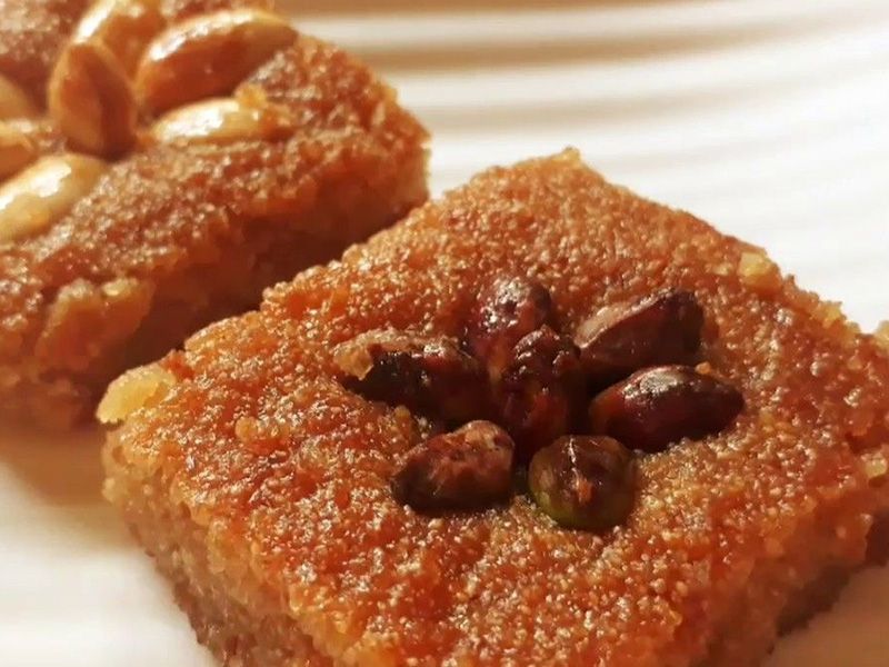 Basbousa With Almonds