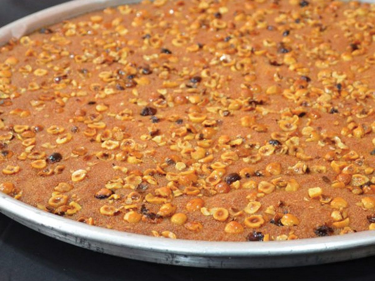 Basbousa with nuts