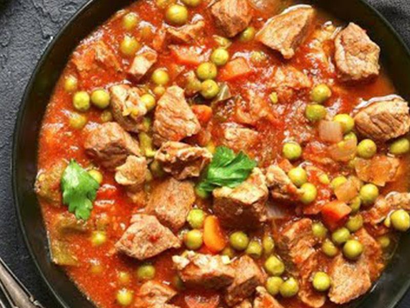 Peas With Meat Casserole