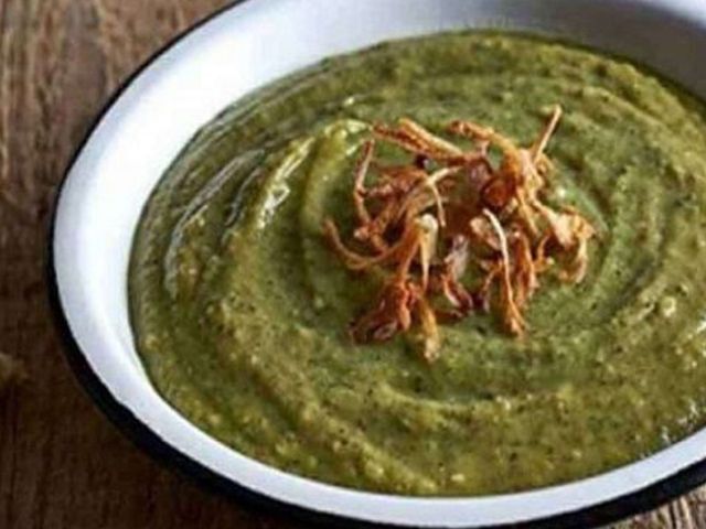 Besara with Crispy Onions