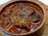 Onion with meat casserole