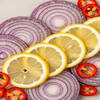 Chili Pepper With Onion And Lemon