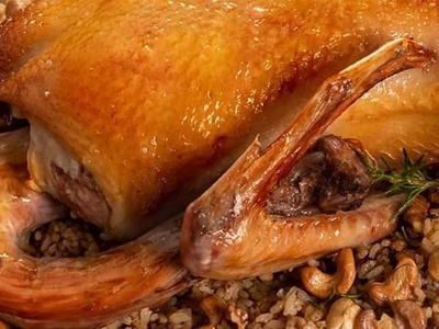 Stuffed Duck With Rice