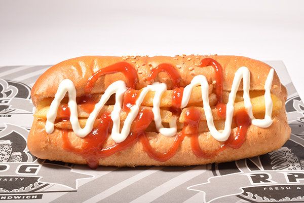 French Fries Ketchup Ans Mayonnaise Sandwich