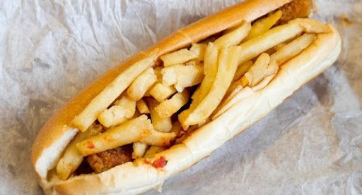French Fries With Cheese Sandwich