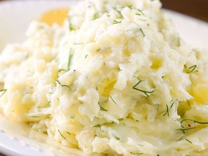 Potato Puree with Baba Ghannoug sandwich