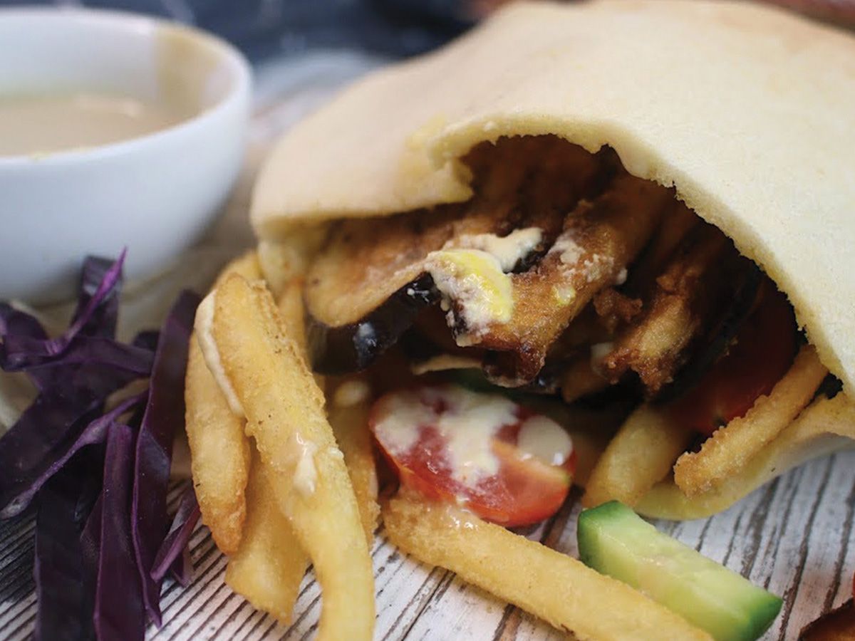 Eggplant Potatoes Sandwich