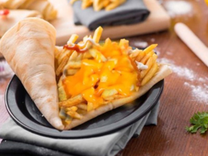 French Fries With Cheese Sandwich